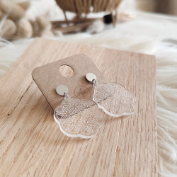 Boucles d’oreilles Fleur de Vie – Acrylique transparent