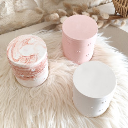 Pot de rangement en résine naturelle avec cœurs