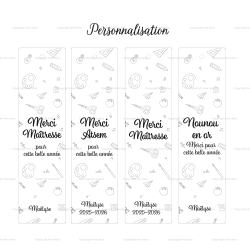 Marque page  en bois personnalisé - Affaires scolaires
