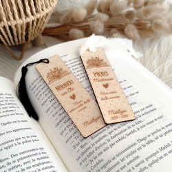 Marque page  en bois personnalisé - Livre