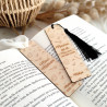 Marque page  en bois personnalisé - Affaires scolaires
