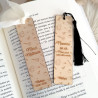 Marque page  en bois personnalisé - Affaires scolaires