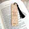 Marque page  en bois personnalisé - Affaires scolaires