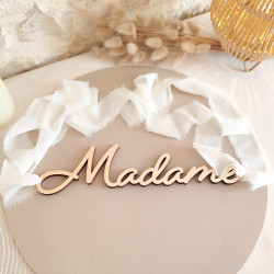 Décoration de chaise "Monsieur" et "Madame" en bois