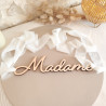 Décoration de chaise "Monsieur" et "Madame" en bois