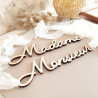 Décoration de chaise "Monsieur" et "Madame" en bois