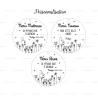 Miroir de poche personnalisé en bois gravé - Champs de fleurs – Cadeau Maîtresse, ATSEM ou Nounou