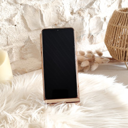 Support téléphone fleurs - gravure bois - Maitresse, nounou, Atsem