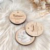 Miroir de poche personnalisé en bois gravé - Formidable – Cadeau Maîtresse, ATSEM ou Nounou