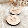 Miroir de poche personnalisé en bois gravé - Formidable – Cadeau Maîtresse, ATSEM ou Nounou
