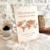 Pancarte / panneau en bois gravé - Voyage de noces - Décoration Mariage