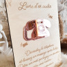 Pancarte / panneau en bois gravé - livre d'or audio - Décoration Mariage