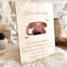 Pancarte / panneau en bois gravé - livre d'or audio - Décoration Mariage