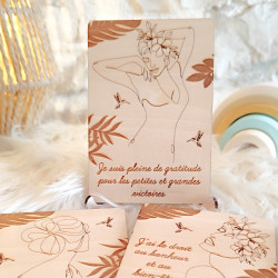 Compose ton lot de cartes d'affirmation en bois