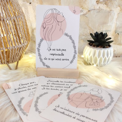 Cartes affirmation positive deuil/fausse couche