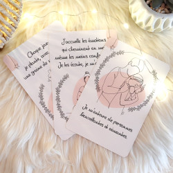 Cartes affirmation positive deuil/fausse couche