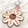 Porte clé en bois gravé personnalisable : Maman