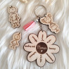 Porte clé en bois gravé personnalisable : Maman