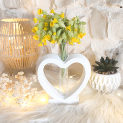 Vase Cœur en Résine Naturelle