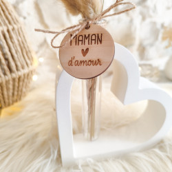 Vase Cœur en Résine Naturelle : Cœur de Tendresse