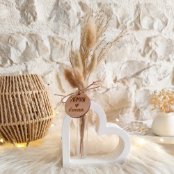 Vase Cœur en Résine Naturelle : Cœur de Tendresse