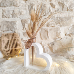 Vase Cœur en Résine Naturelle : Cœur de Tendresse