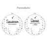 Support bracelet de naissance bébé en bois personalisable - Coeur