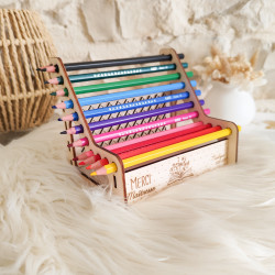 Banc en bois gravé – Cadeau fin d’année pour Maîtresse, Atsem ou Nouno