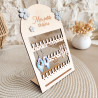 Support Boucle d'oreille en bois gravé