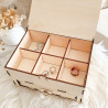 Boîte à bijoux en bois gravée personnalisable