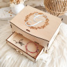 Boîte à bijoux en bois gravée personnalisable