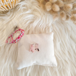 Bracelet bijou Liberty avec breloque Ruban Rose – Octobre Rose