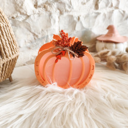 Citrouille en résine naturelle – Lanterne d’ambiance automnale chaleur