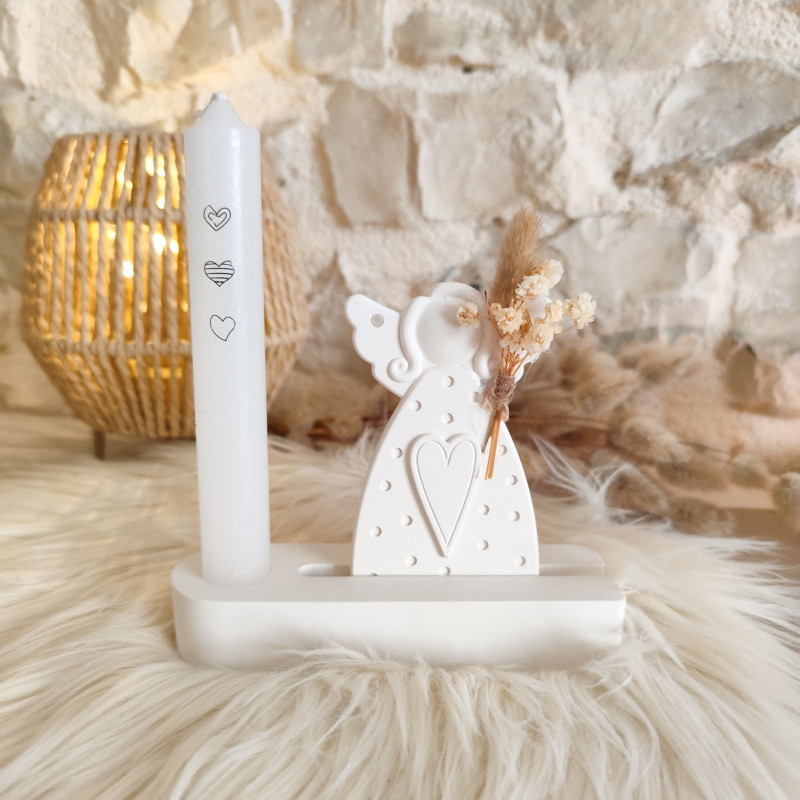 Lumi'Ange, Bougeoir Ange en Résine Naturelle Lumi'Ange, Bougeoir Ange en Résine Naturelle