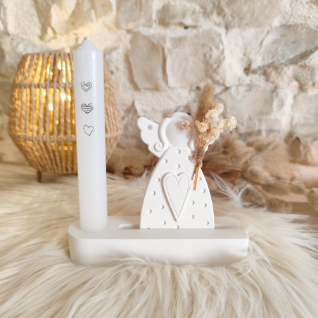 Lumi'Ange, Bougeoir Ange en Résine Naturelle