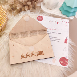 Enveloppe en bois pour le Père Noël