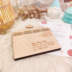 Enveloppe en bois pour le Père Noël