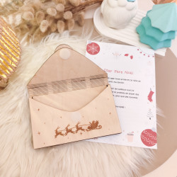 Enveloppe en bois pour le Père Noël