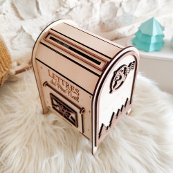 Boite aux lettres du Père Noël en bois
