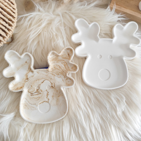 Plateau/vide poche Renne en Résine Naturelle