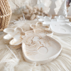 Plateau/vide poche Renne en Résine Naturelle