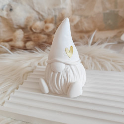 Gnome en résine naturelle - Décor Noël fait main