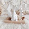 Gnome et Sapins en Résine Naturelle sur Socle en Bois