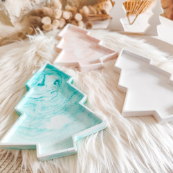 Vide poche Sapin en Résine Naturelle – Décoration de Noël Artisanale