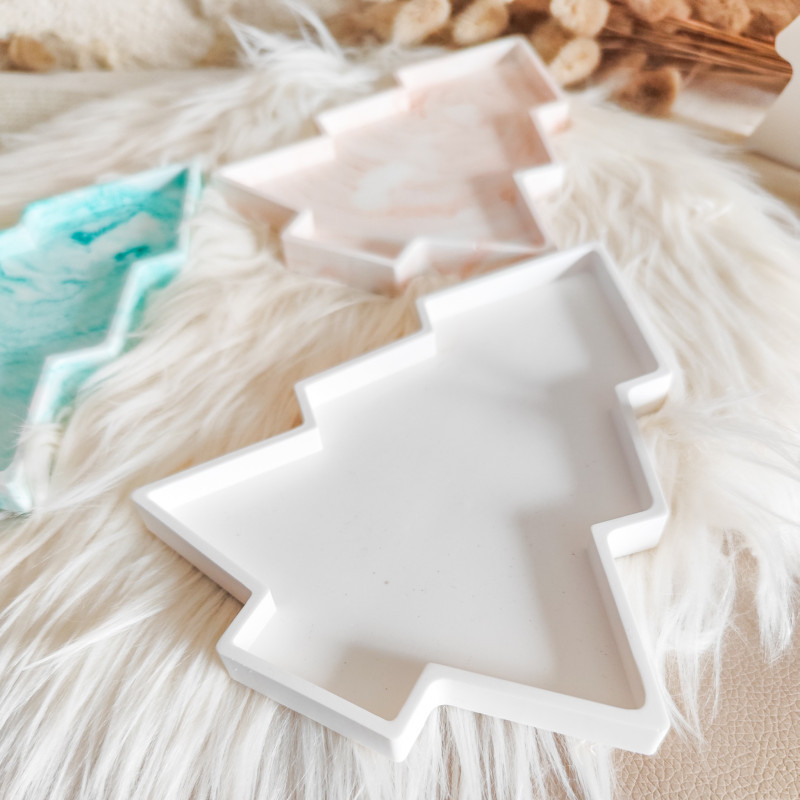 Vide poche Sapin en Résine Naturelle – Décoration de Noël Artisanale