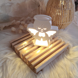 Petit ange lanterne en résine naturelle