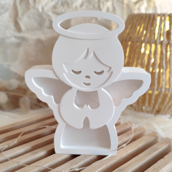 Petit ange lanterne en résine naturelle