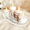 Plateau de l’Avent avec 4 Bougeoirs – Résine Naturelle