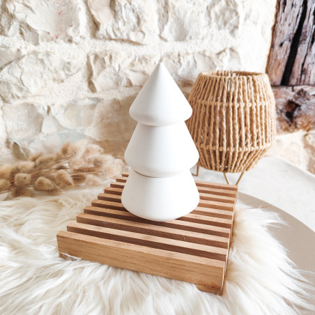 Arbre de Noël Sapin à 3 Étages – 3 Petits Pots Empilables | Résine Nat