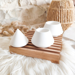 Arbre de Noël Sapin à 3 Étages – 3 Petits Pots Empilables | Résine Nat